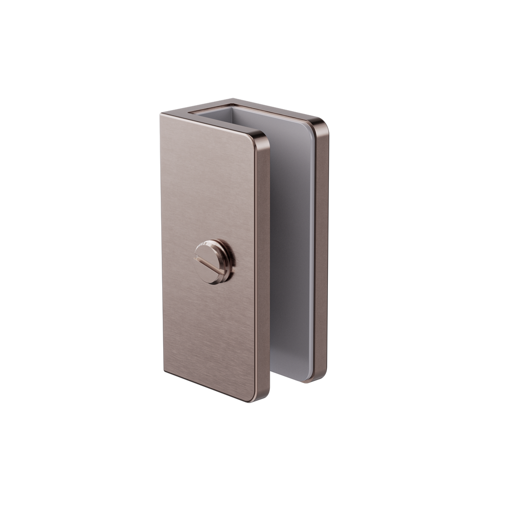 SHOWER U BRACKET 10MM GLASS BRUSHED BRONZE