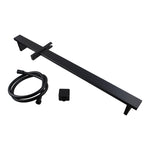 Load image into Gallery viewer, Square Black Sliding Shower Rail without Handheld Shower(PVC Hose)
