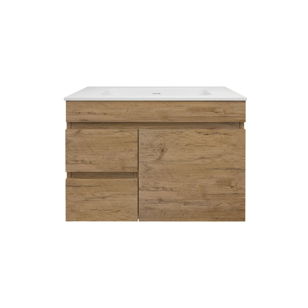 Camden Morden Wall Hung Vanity Prime Oak