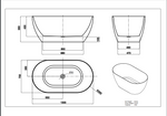 Load image into Gallery viewer, Ellips Slim Acrylic Free Standing Bath

