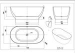 Load image into Gallery viewer, Ellips Slim Acrylic Free Standing Bath
