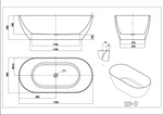 Load image into Gallery viewer, Ellips Slim Acrylic Free Standing Bath
