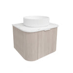 Load image into Gallery viewer, Agena Fluted Wood Grain Wall Hung Vanities Coastal Oak
