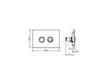 Load image into Gallery viewer, RAISED DISABLED CARE PNEUMATIC FLUSH BUTTONS PLATE DDA COMPLIANT  GUN METAL
