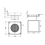 Load image into Gallery viewer, 130MM SQUARE TILE INSERT FLOOR WASTE 80MM OUTLET BRUSHED NICKEL
