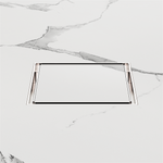 Load image into Gallery viewer, 130MM SQUARE TILE INSERT FLOOR WASTE 80MM OUTLET BRUSHED NICKEL
