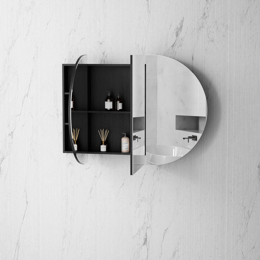Bondi Black Oak Shaving Cabinet