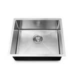 Load image into Gallery viewer, Round Corner Chrome Stainless Steel Handmade Single Bowl Kitchen Sink 440*440*205mm
