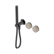 Serenity Progressive Shower System With Rome Travertine Handle And Slim Shower Gun Metal