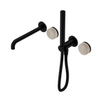 Load image into Gallery viewer, Serenity Progressive Shower System With Spout With Rome Travertine Handle And Slim Shower Matte Black
