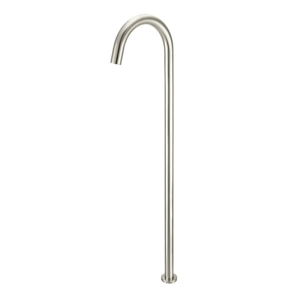 Round Freestanding Bath Spout - PVD Brushed Nickel