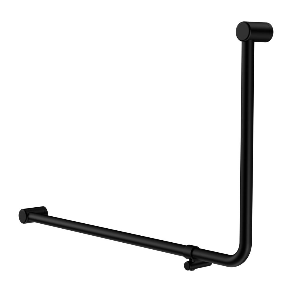 MECCA CARE 32MM DDA 90 DEGREE BENT TUBE GRAB RAIL 600X1000MM MATTE BLACK