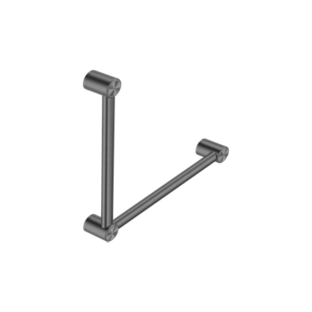 MECCA CARE 32MM AMBULANT TOILET GRAB RAIL 90 DEGREE 450x450MM GUN METAL