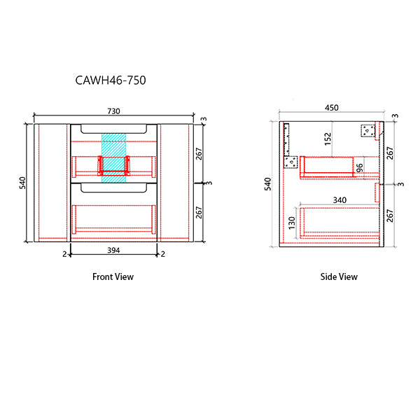 Curva Wall Hung Vanity