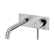 LUCID PIN Series Brushed Nickel Wall Mixer With Spout(color up)
