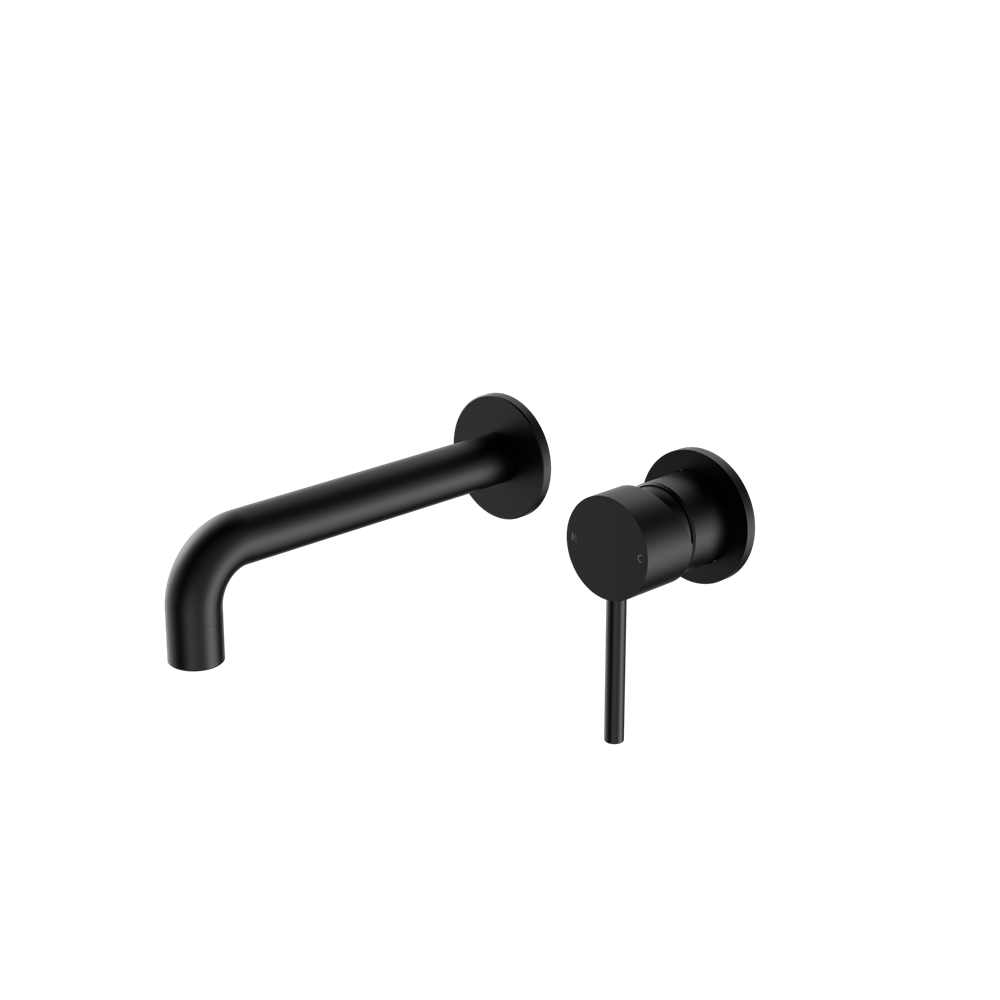 DOLCE WALL BASIN/BATH MIXER SEPARATE BACK PLATE MATTE BLACK