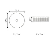 Oxford Round 395x395x120 Matte White Basin