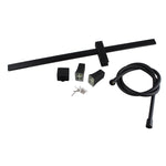 Load image into Gallery viewer, Square Black Wall Mounted Sliding Rail with Water Hose &amp; Wall Connector Only(PVC Hose)
