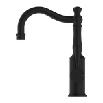 Load image into Gallery viewer, YORK BASIN MIXER HOOK SPOUT WITH METAL LEVER MATTE BLACK

