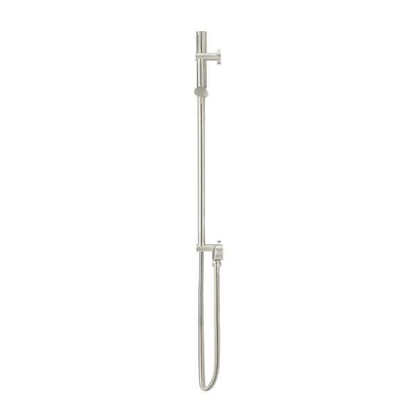 Round Hand Shower on Rail Column - PVD Brushed Nickel