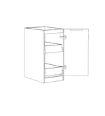 Load image into Gallery viewer, Bondi Laundry 415 Fluted White Base Cabinet with internal Drawer
