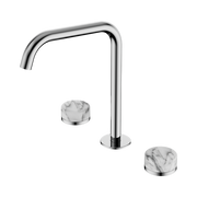 Serenity Bath/Kitchen Set Edge Spout With Arabescato Corchia Handle Chrome