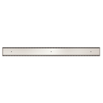 Load image into Gallery viewer, TILE INSERT V CHANNEL FLOOR GRATE 50MM OUTLET WITHOUT OUTLET AND HOLE SAW BRUSHED NICKEL
