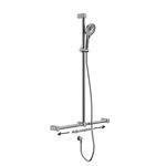 Load image into Gallery viewer, MECCA CARE 32MM T BAR GRAB RAIL AND ADJUSTABLE SHOWER SET 1100X750MM CHROME
