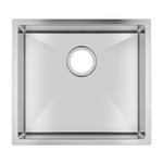 Load image into Gallery viewer, Round Corner Chrome Stainless Steel Handmade Single Bowl Kitchen Sink 500*440*230mm
