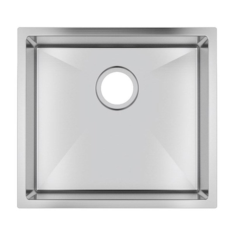 Round Corner Chrome Stainless Steel Handmade Single Bowl Kitchen Sink 500*440*230mm