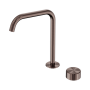 Serenity Progressive Bath/Kitchen Mixer Edge Spout With Metal Handle Brushed Bronze