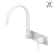 MECCA WALL BASIN/BATH MIXER SWIVEL SPOUT MATTE WHITE