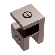 OVER-PANEL GLASS TO GLASS FITTING 10MM GLASS BRUSHED BRONZE