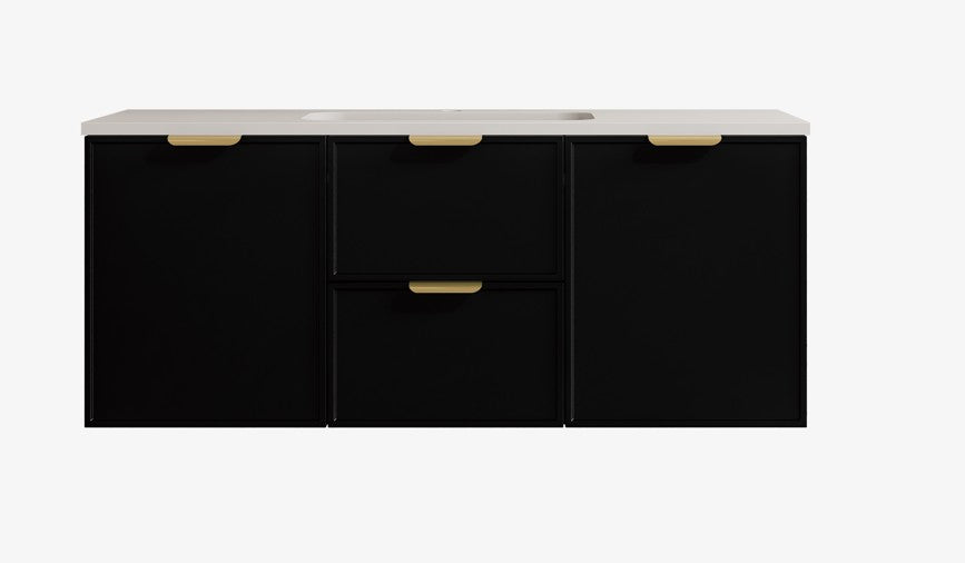 Madura Federation Wall Hung Cabinet Matte Black