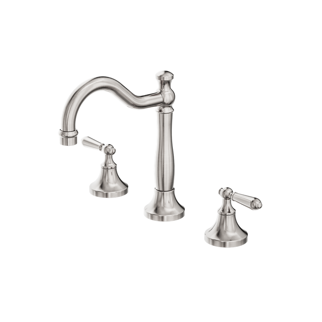 YORK BASIN SET WITH METAL LEVER BRUSHED NICKEL