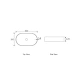 Load image into Gallery viewer, Clayton Oval 600x350x120 Concrete Linen Basin
