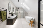 Load image into Gallery viewer, Round Ceiling Shower Arm 300mm - Matte Black
