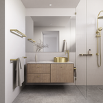 Load image into Gallery viewer, Round Tall Curved Basin Mixer - PVD Tiger Bronze
