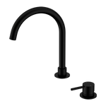 Load image into Gallery viewer, MECCA HOB BASIN MIXER ROUND SWIVEL SPOUT MATTE BLACK
