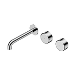 Load image into Gallery viewer, Serenity Wall Basin Set 160mm Offset Spout With Metal Handle Chrome
