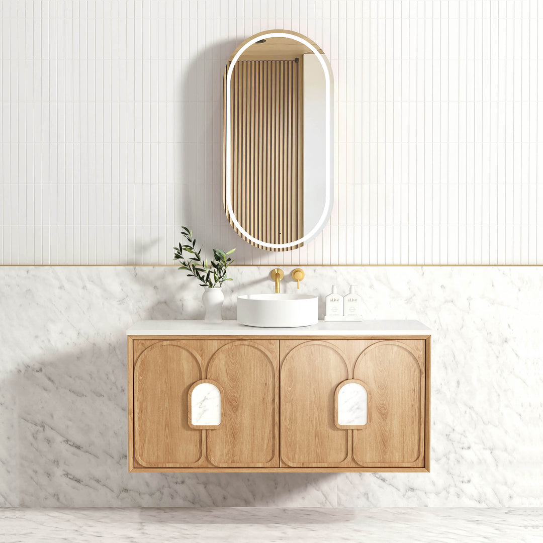 Laguna Natural Oak Wall Hung Vanity