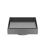 Load image into Gallery viewer, 130MM SQUARE TILE INSERT FLOOR WASTE 80MM OUTLET GUN METAL
