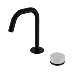 Load image into Gallery viewer, Serenity Progressive Basin Mixer Edge Spout With Carrara Handle Matte Black
