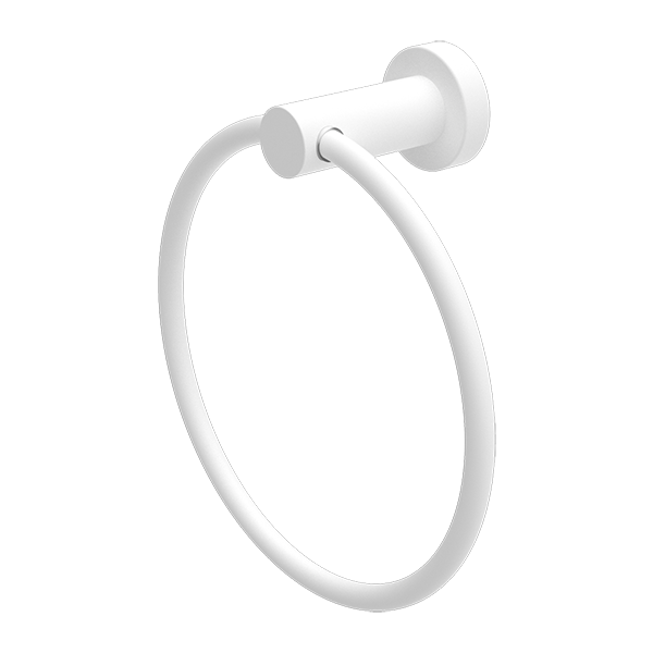 MECCA HAND TOWEL RING MATTE WHITE