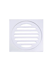 Square Floor Grate Shower Drain 100mm outlet - Polished Chrome