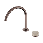 Load image into Gallery viewer, Serenity Progressive Bath/Kitchen Mixer Arc Spout With Rome Travertine Handle Brushed Bronze
