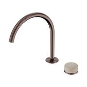 Serenity Progressive Bath/Kitchen Mixer Arc Spout With Rome Travertine Handle Brushed Bronze