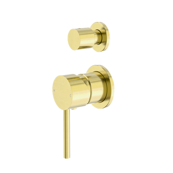 DOLCE SHOWER MIXER WITH DIVERTOR SEPARATE BACK PLATE BRUSHED GOLD