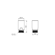 DUAL CHECK VALVE MALE X FEMALE G1/2 MATTE WHITE