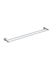 Round Double Towel Rail 900mm - Polished Chrome